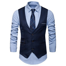 Load image into Gallery viewer, HEFLASHOR 2019 3Pc (jacket + Vest + Trouser) Male Business Dress Cultivate Spring Suit Solid Casual Office Suit Wedding Suits